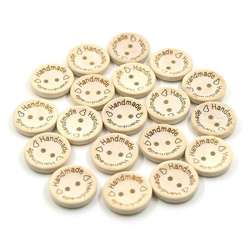 Sovrik pieces/pack wooden buttons clothing decoration wedding decoration handmade letter love DIY craft scrapbooking for sewing accessories