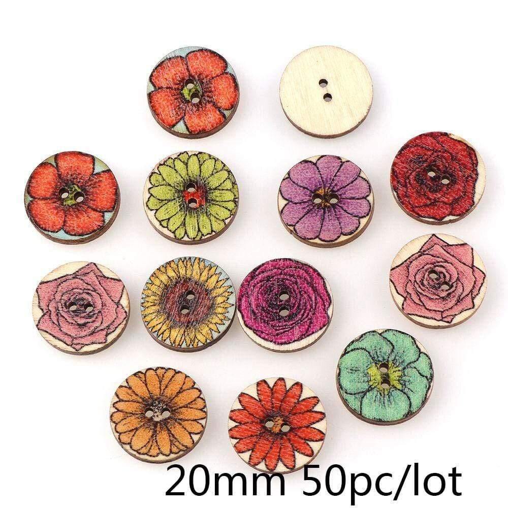 Sovrik pieces Vintage Navigation Anchor Pattern Wooden Buttons Sewing Scrapbook Craft Accessories Decorative Button Craft Embellishments 