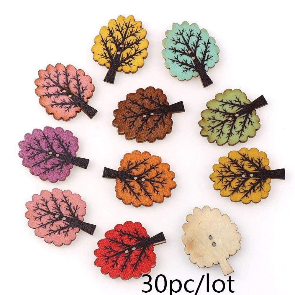 Sovrik pieces Vintage Navigation Anchor Pattern Wooden Buttons Sewing Scrapbook Craft Accessories Decorative Button Craft Embellishments 