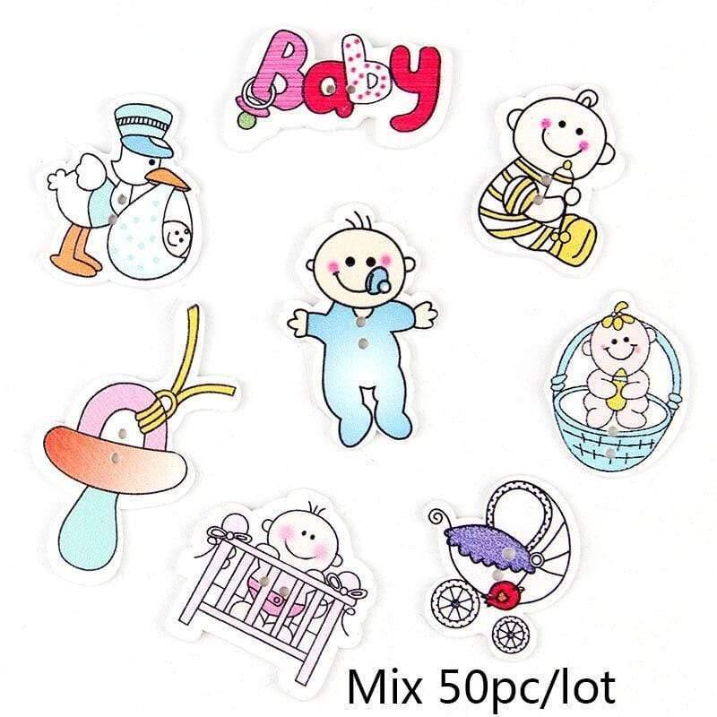 Sovrik pieces Vintage Navigation Anchor Pattern Wooden Buttons Sewing Scrapbook Craft Accessories Decorative Button Craft Embellishments 