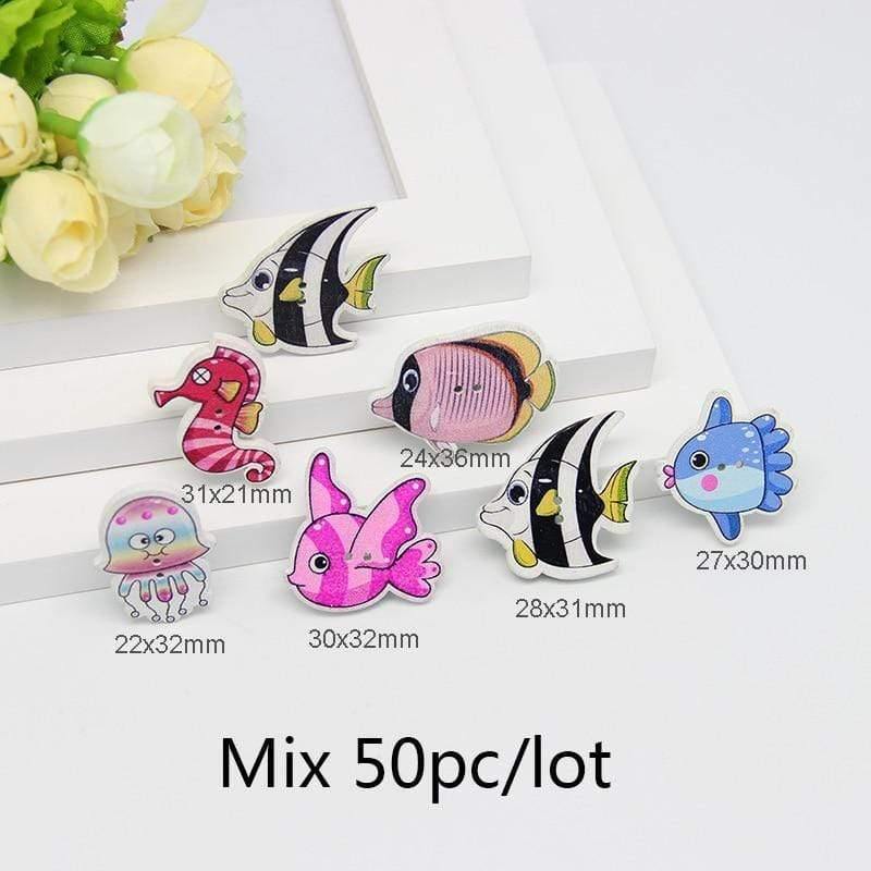 Sovrik pieces Vintage Navigation Anchor Pattern Wooden Buttons Sewing Scrapbook Craft Accessories Decorative Button Craft Embellishments 