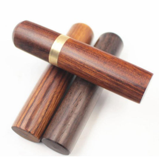 Sovrik Sewing Needles Holder Storage Tube Wooden Box Hand Sewing Needles Case Leather Knitting Embroidery Repair Needles Container (Random)