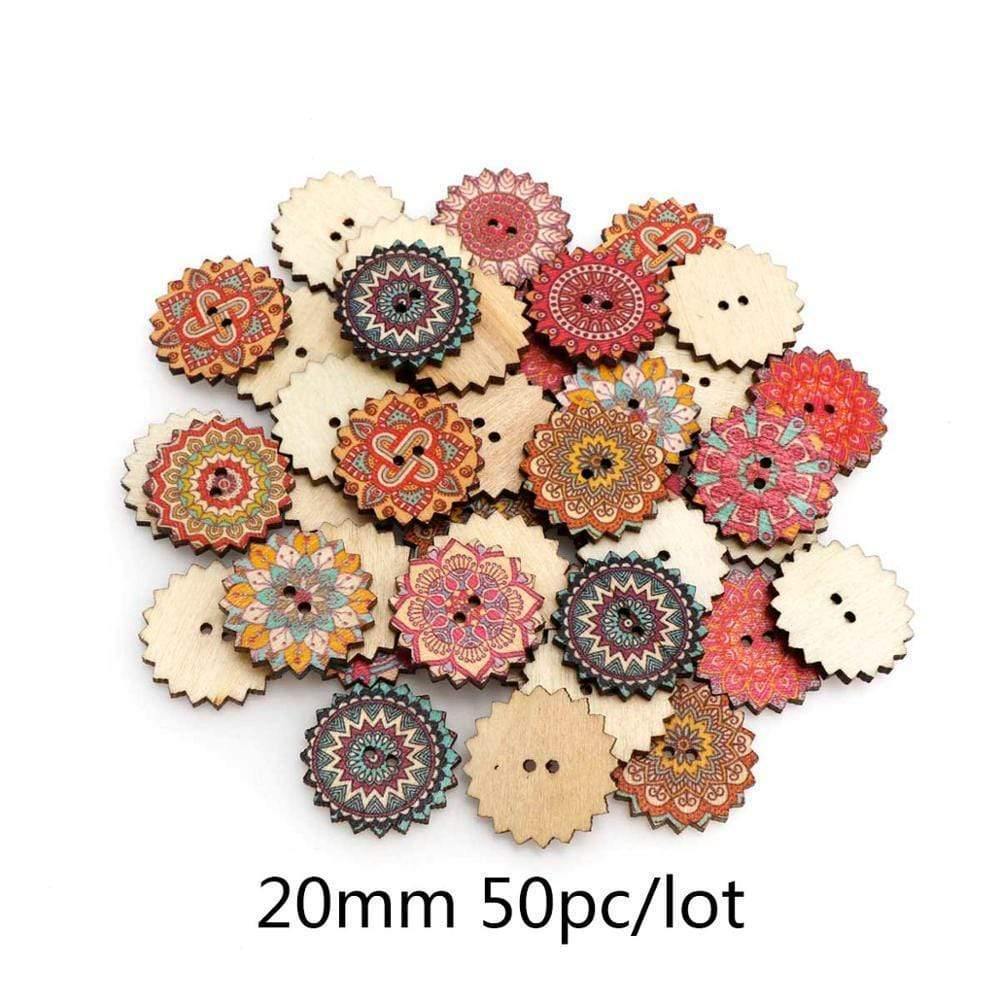 Sovrik pieces Vintage Navigation Anchor Pattern Wooden Buttons Sewing Scrapbook Craft Accessories Decorative Button Craft Embellishments 
