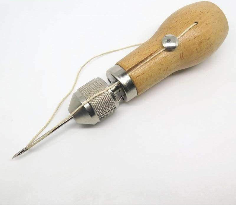 Sovrik Schnitz wax line wooden handle sewing needle stitch leather canvas tent sewing needle craft DIY hand sewing tool
