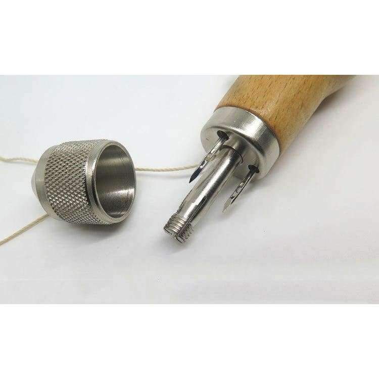 Sovrik Schnitz wax line wooden handle sewing needle stitch leather canvas tent sewing needle craft DIY hand sewing tool