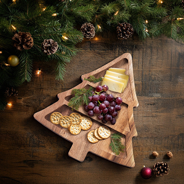 Sovrik Christmas tree serving platter