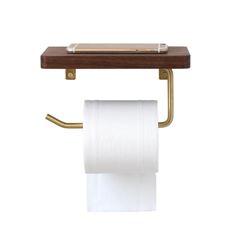 Sovrik - Stylish wooden toilet paper holder with storage