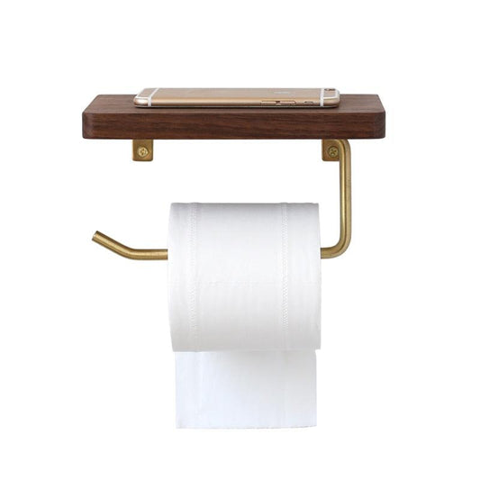 Sovrik - Stylish wooden toilet paper holder with storage