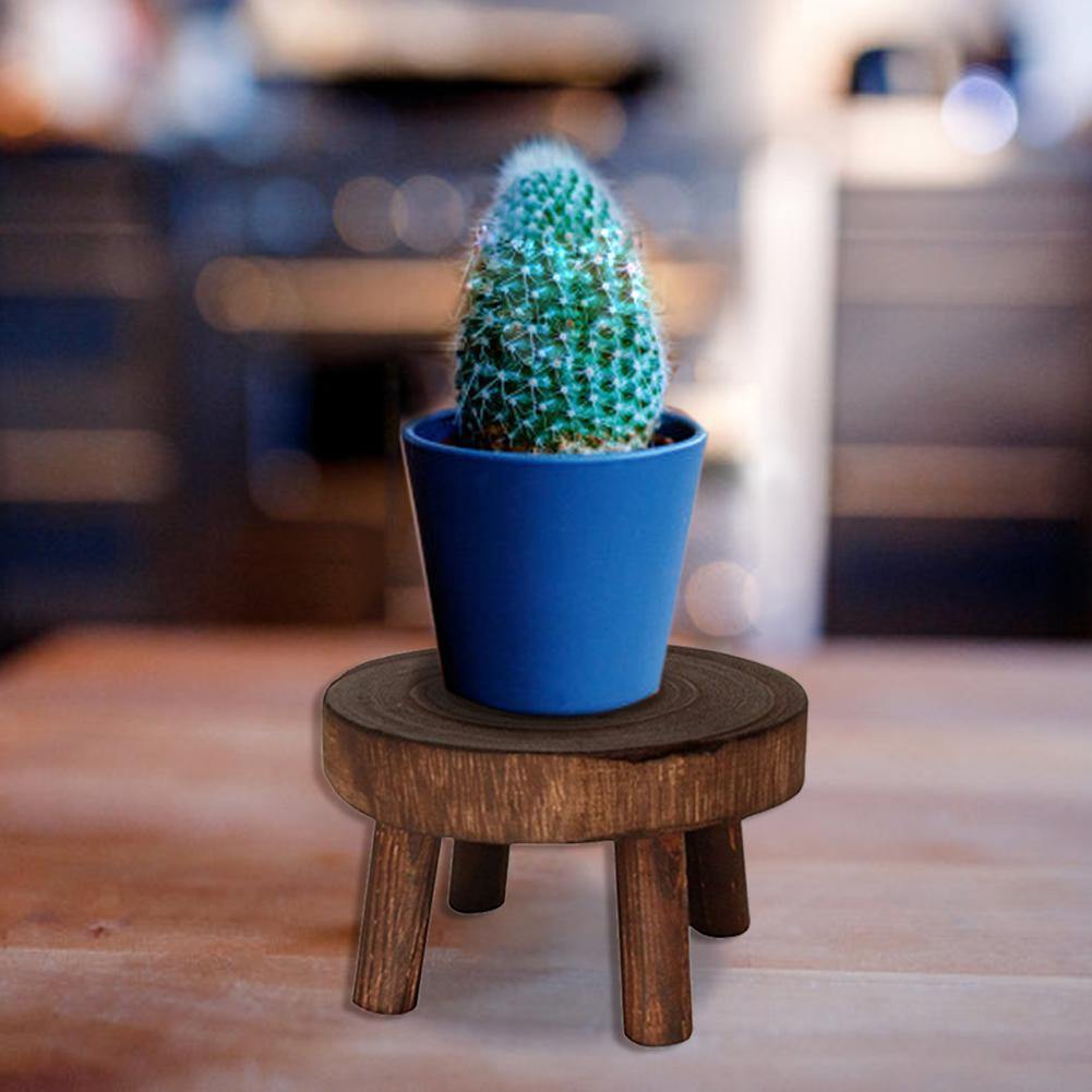 Sovrik Wooden Plant Holder | Raised Flower Pot Holder | Minimalist Design | Perfect for the Living Room