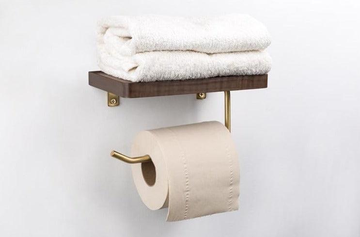 Sovrik - Stylish wooden toilet paper holder with storage