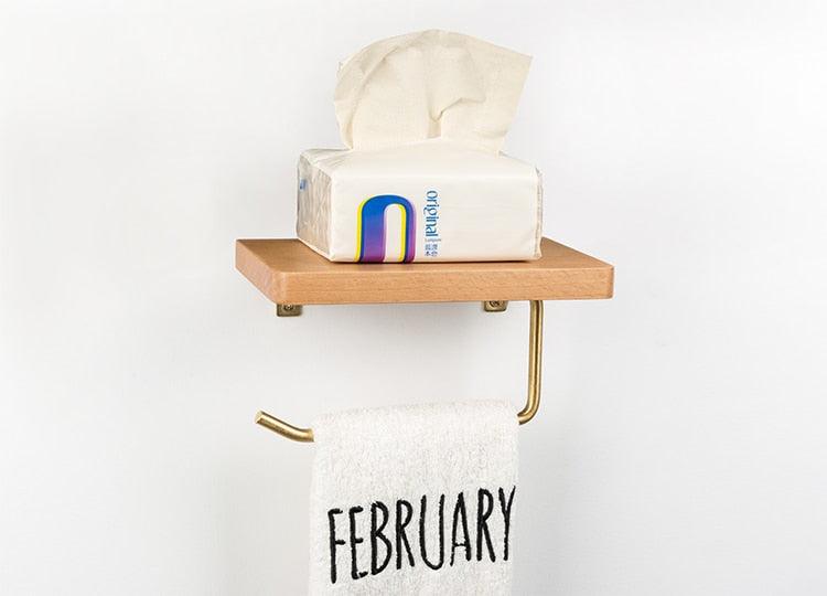 Sovrik - Stylish wooden toilet paper holder with storage