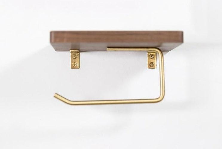 Sovrik - Stylish wooden toilet paper holder with storage