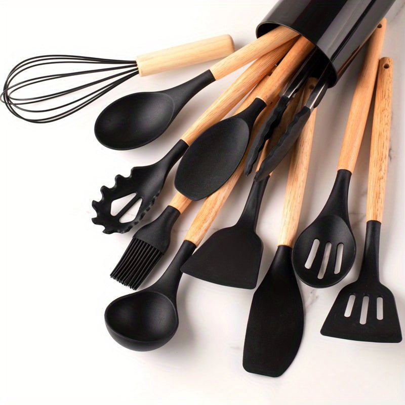 Sovrik Silicone and Wood Kitchen Utensil Set