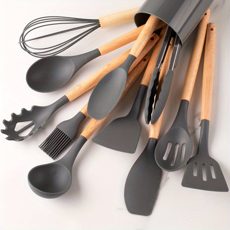 Sovrik Silicone and Wood Kitchen Utensil Set