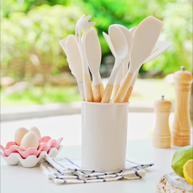 Sovrik Silicone and Wood Kitchen Utensil Set