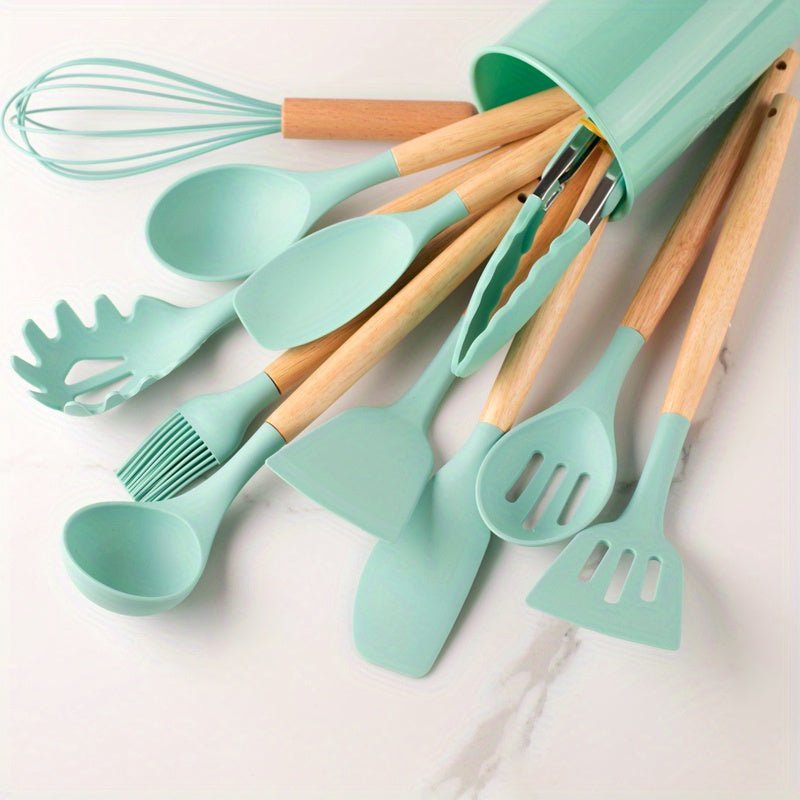 Sovrik Silicone and Wood Kitchen Utensil Set