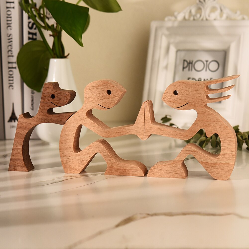 Sovrik Nordic Dog Sculptures in Wood