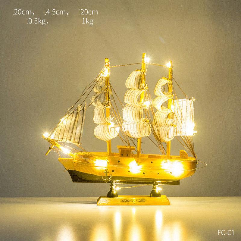 Sovrik Sailboat Home Decor with Built-in Lights
