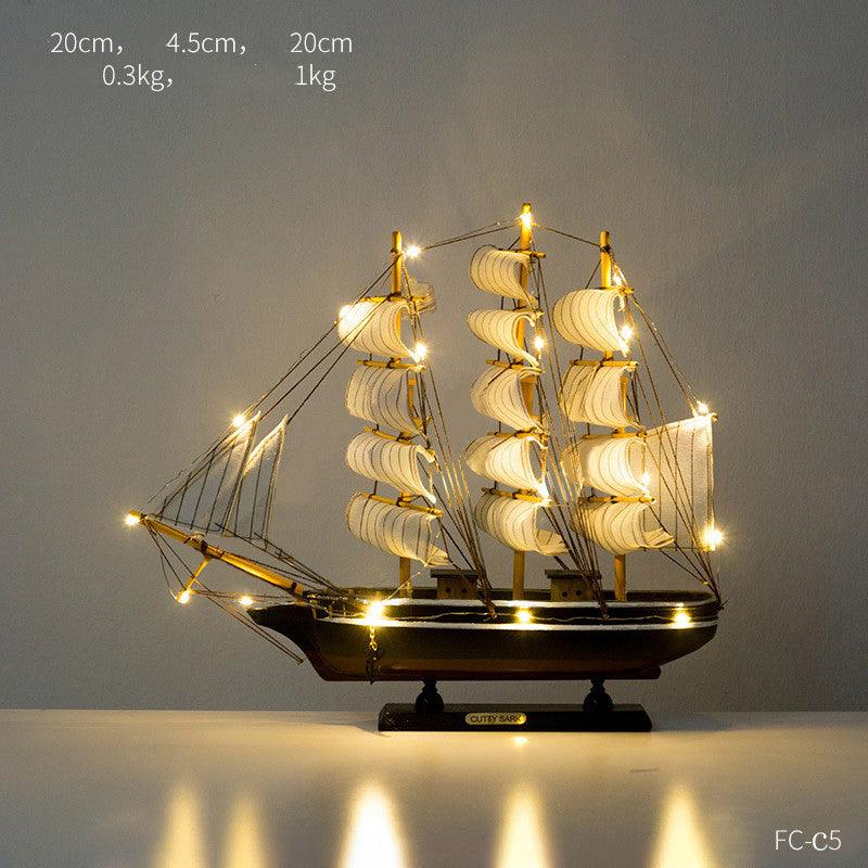 Sovrik Sailboat Home Decor with Built-in Lights