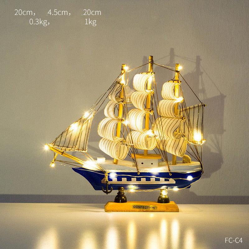 Sovrik Sailboat Home Decor with Built-in Lights